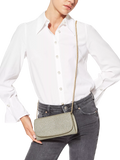 KG Kurt Geiger glittery gold clutch bag (British brand)