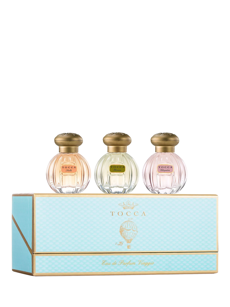 TOCCA Viaggio fragrance gift set 3x15ml, UK version