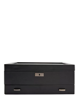 John Lewis WOLF Axis Vegan Leather 10 Piece Watch Box with Storage, Powder Coated Steel- Buy online at McGrocer