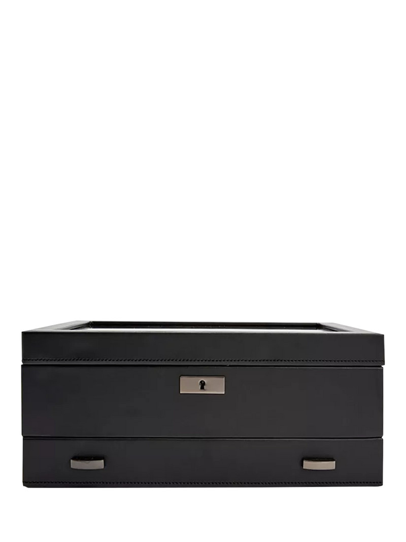 WOLF Axis vegan leather watch box 10 piece - British product