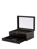 WOLF Axis vegan leather watch box 10 piece - British product