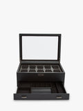 WOLF Axis vegan leather watch box 10 piece - British product