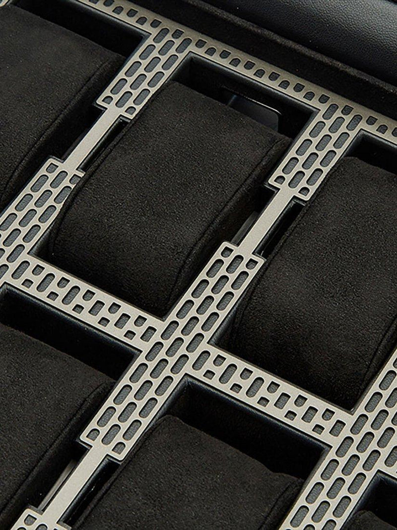 WOLF Axis vegan leather watch box 10 piece - British product