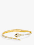 Gold-Plated Snake Bangle with Post and Catch Fastening