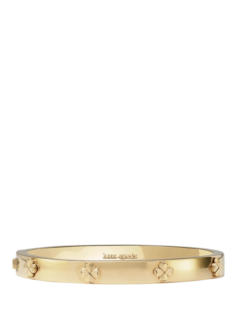 kate spade new york hinged flower bangle gold plated, imported from the UK