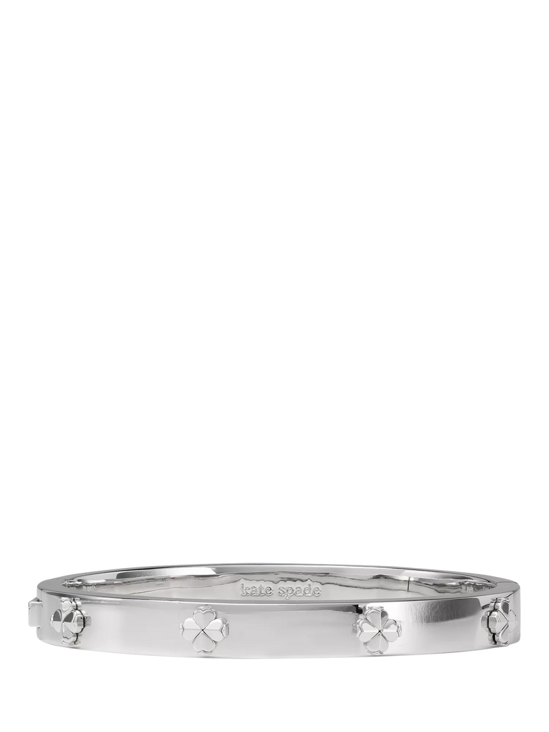 kate spade hinged flower bangle silver plated (British brand)