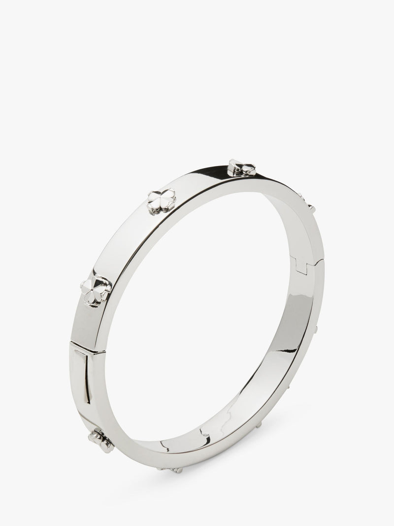 kate spade hinged flower bangle silver plated (British brand)
