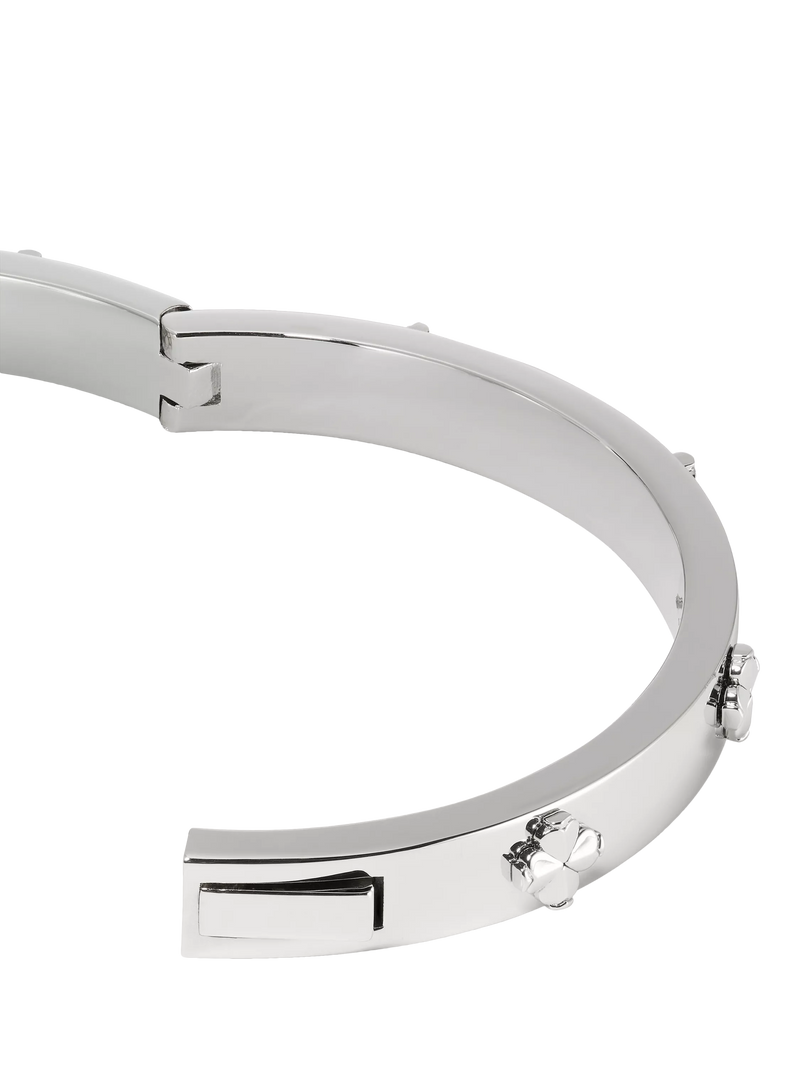 kate spade hinged flower bangle silver plated (British brand)