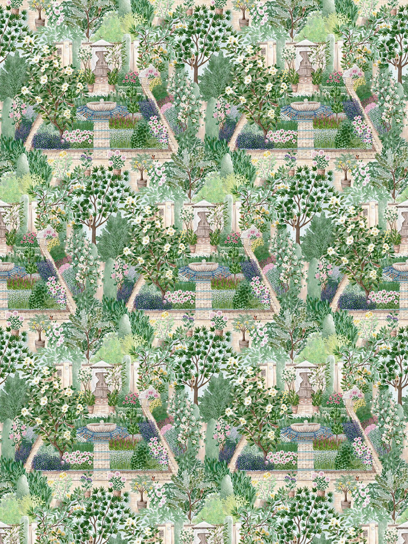 Sanderson The Carpet Garden wallpaper mural (British brand)