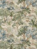 Sanderson woodland scene wallpaper mural with grass-cloth texture (British brand)