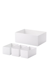 John Lewis Like-it Nesting Organiser Set of 4 Deep White- Buy online at McGrocer