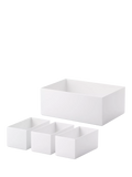 Like-it nesting organiser set of 4 deep white boxes, UK version