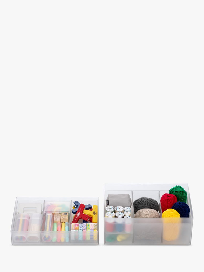 Like-it nesting organiser set of 4 deep white boxes, UK version
