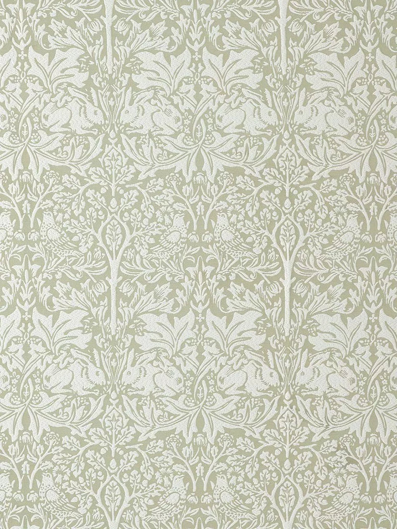 William Morris Brother Rabbit woven sage curtain, made to measure - British product