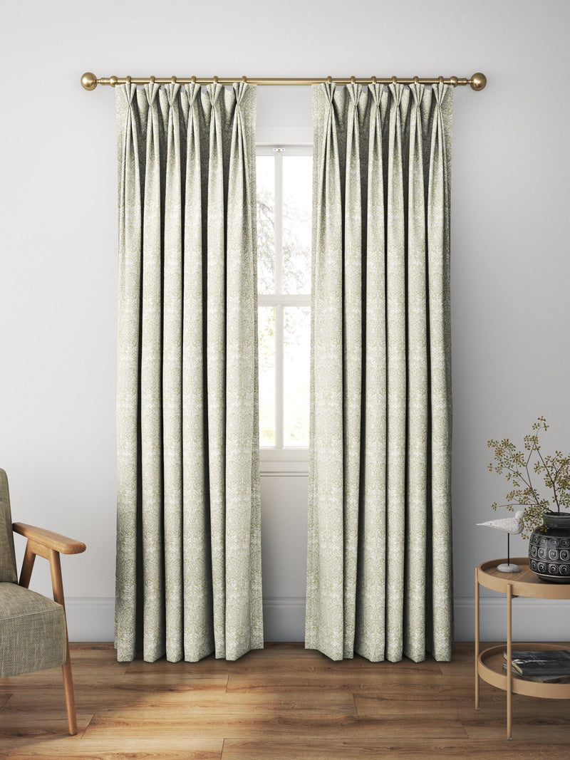 William Morris Brother Rabbit woven sage curtain, made to measure - British product