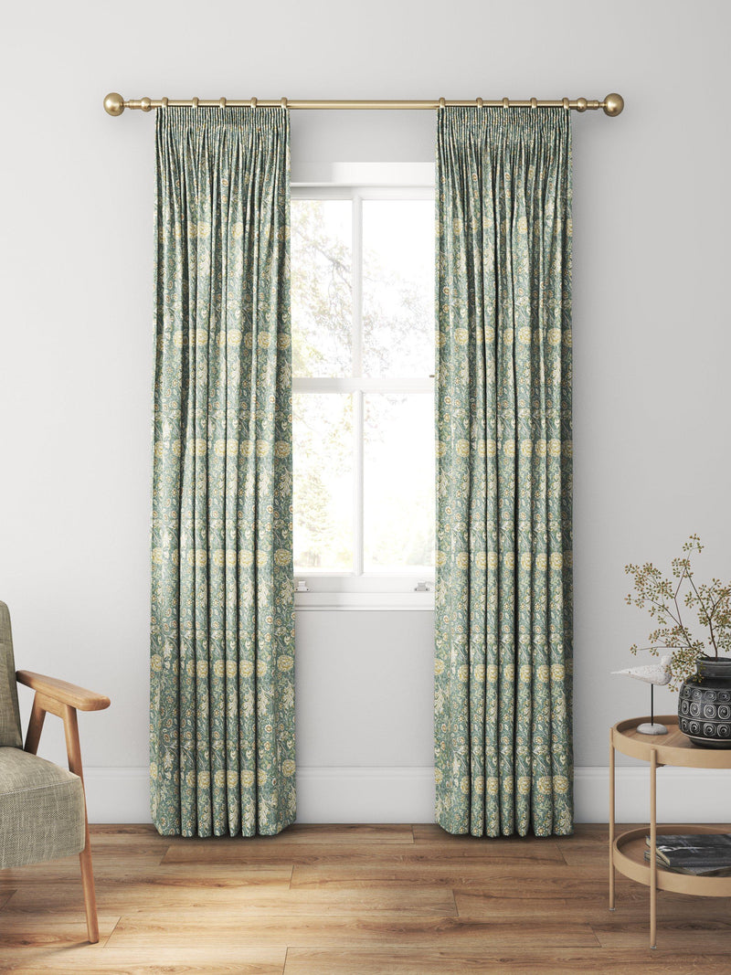 William Morris At Home Double Bough curtains and roman blind Bluebird (British brand)