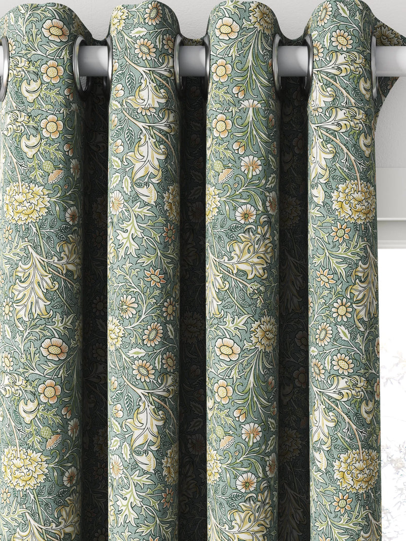 William Morris At Home Double Bough curtains and roman blind Bluebird (British brand)