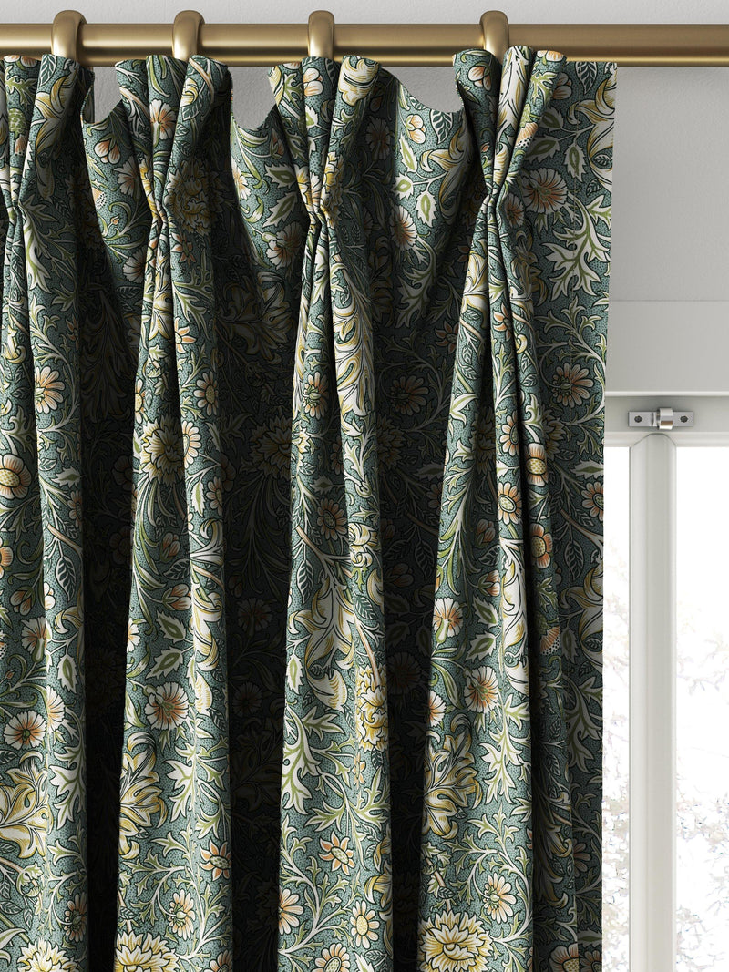 William Morris At Home Double Bough curtains and roman blind Bluebird (British brand)