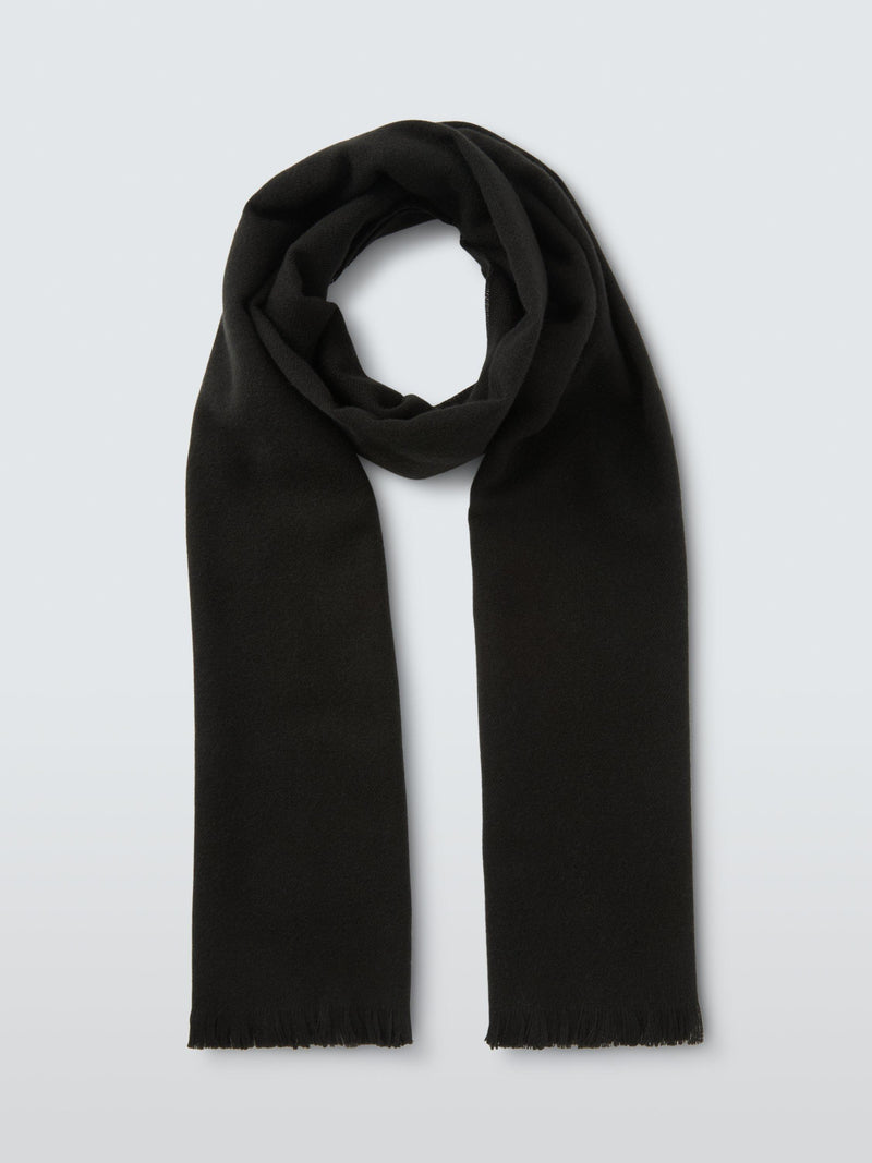 John Lewis Twill Scarf rectangular accessory with fringing (British brand)