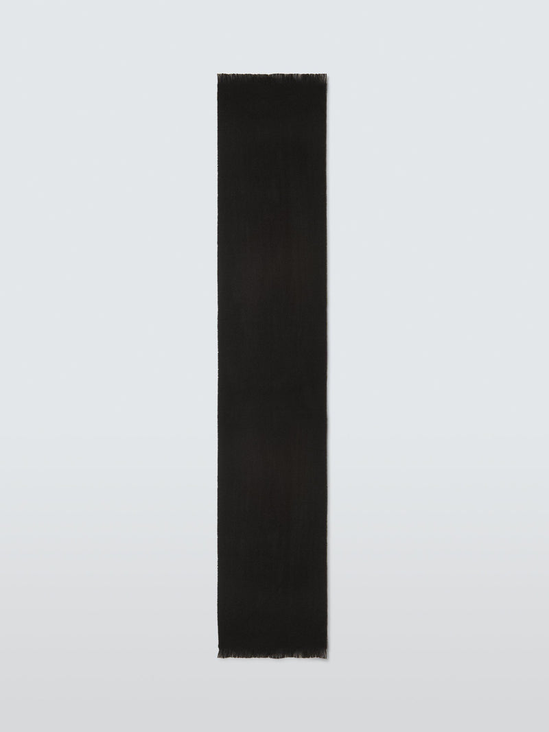 John Lewis Twill Scarf rectangular accessory with fringing (British brand)