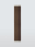 John Lewis stripe scarf brown multi wool (British brand)