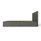 GFW Small Double Grey Faux Leather Ottoman Bed - British product