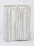 John Lewis stripe laundry bag grey natural - British product