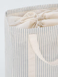 John Lewis stripe laundry bag grey natural - British product