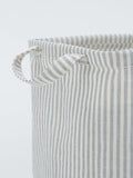 John Lewis stripe storage cube grey natural - British product