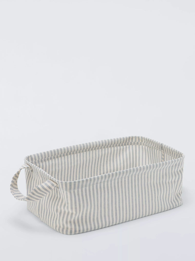 John Lewis stripe open storage box medium, imported from the UK