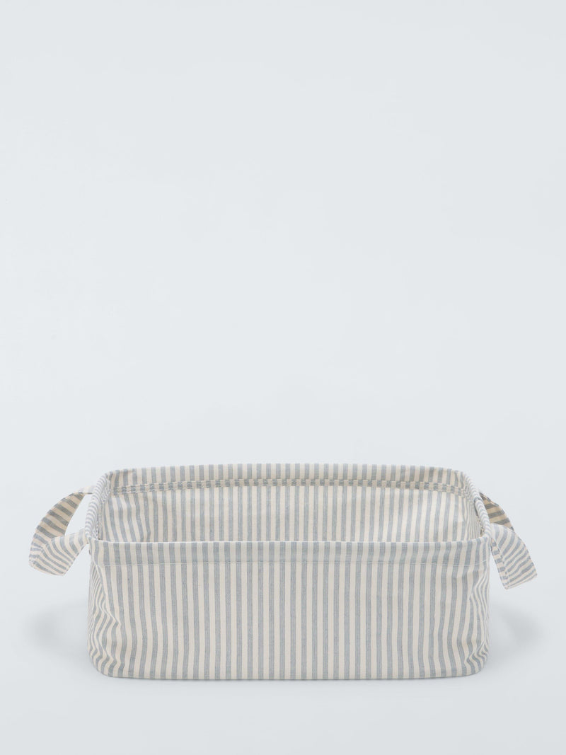 John Lewis stripe open storage box medium, imported from the UK