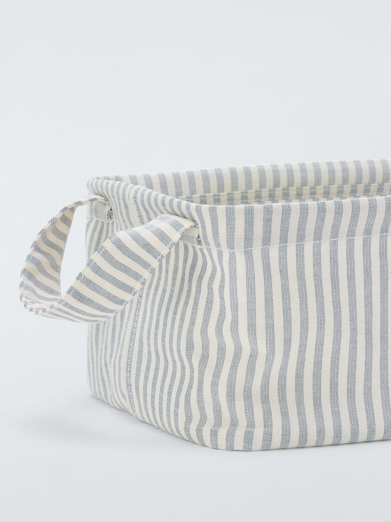 John Lewis stripe open storage box medium, imported from the UK