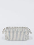 John Lewis stripe storage box grey natural small (British brand)
