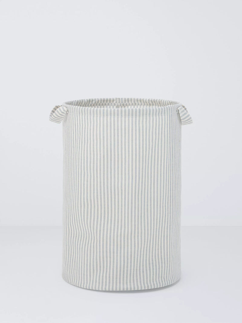 John Lewis stripe grey natural laundry bag (British brand)