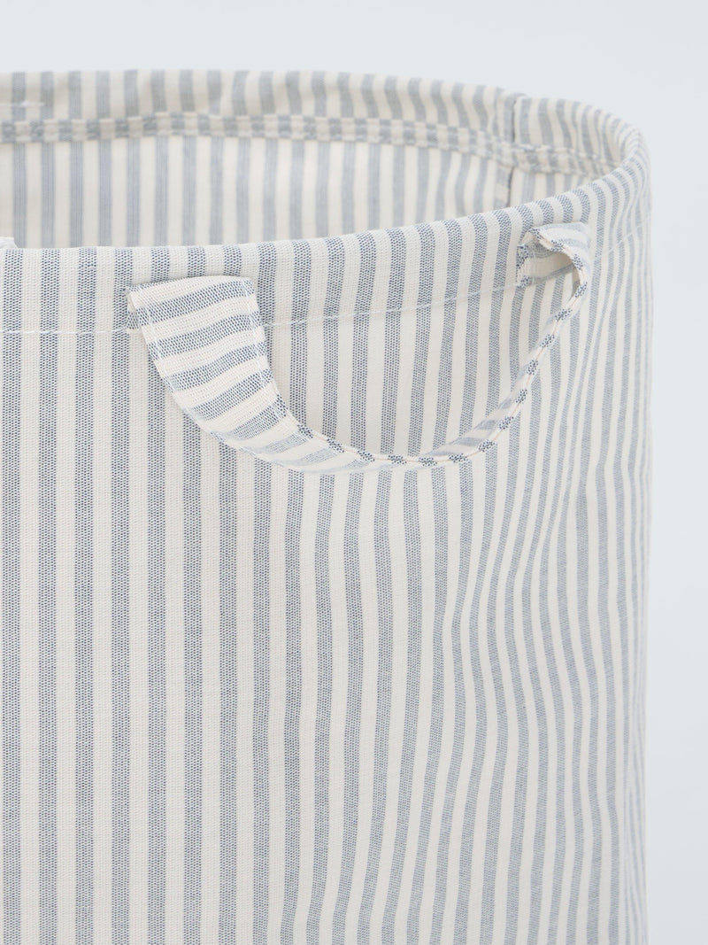 John Lewis stripe grey natural laundry bag (British brand)