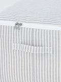 John Lewis grey and natural striped zipped storage bag large (British brand)