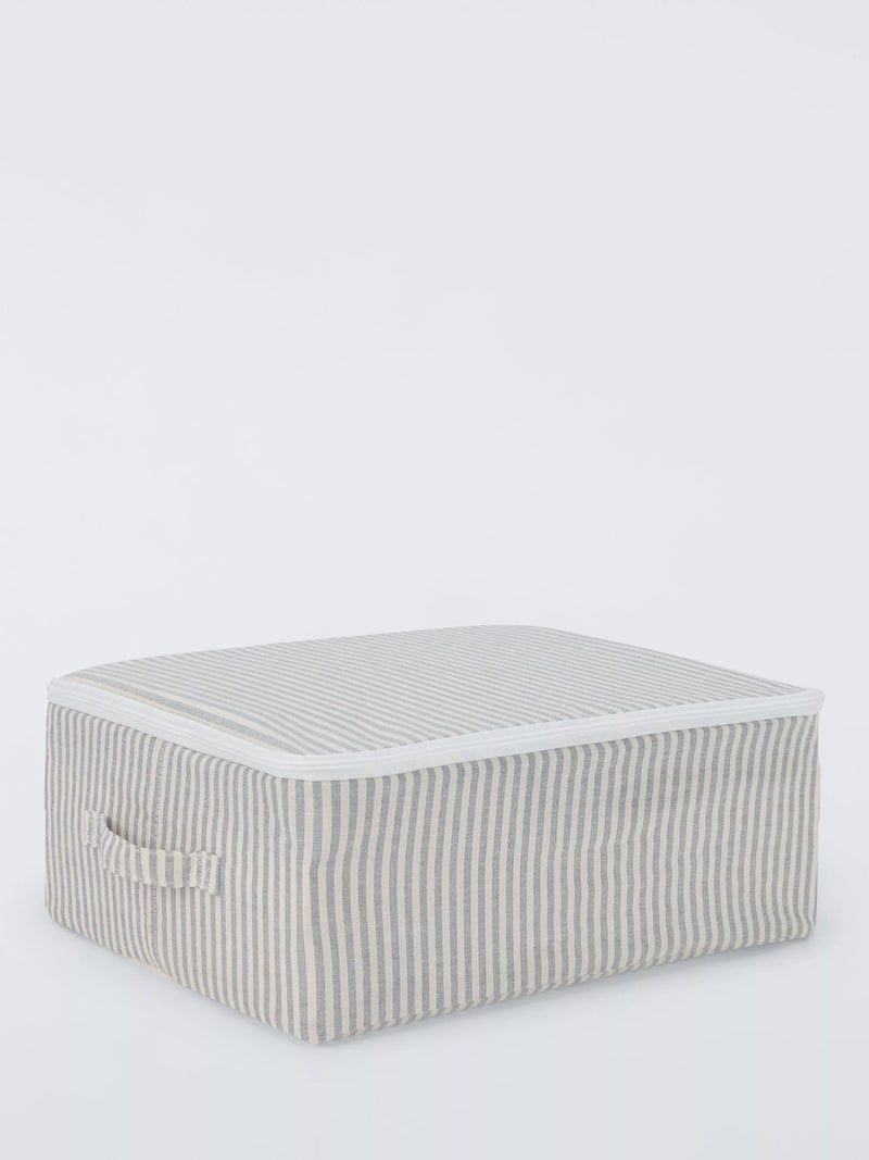 John Lewis stripe zipped storage bag medium (British brand)