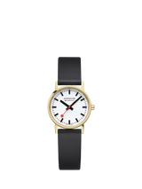 John Lewis Mondaine Women's Classic Collection 30mm Vegan Leather Strap Watch, Black- Buy online at McGrocer