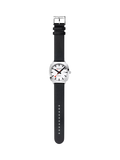 Mondaine automatic watch 39mm black vegan leather strap - British product