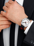 Mondaine automatic watch 39mm black vegan leather strap - British product