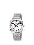 Mondaine Cushion Automatic watch 39mm silver stainless steel - British product