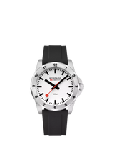 John Lewis Mondaine Numeri Men's Black Silicone Strap Watch 42mm- Buy online at McGrocer