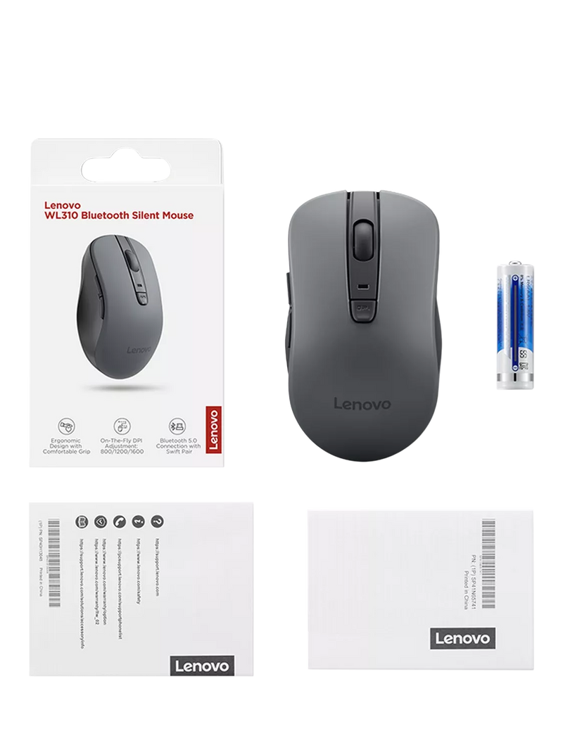 Lenovo Bluetooth Silent Mouse Black, imported from the UK
