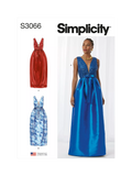 Simplicity sewing pattern Misses' Special Occasion Gown S3066, imported from the UK