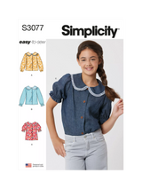John Lewis Simplicity Girls' Top Sewing Pattern S3077- Buy online at McGrocer