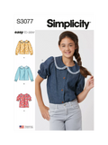 Simplicity Girls' Top Sewing Pattern S3077 - British product