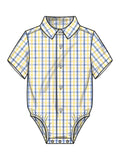Simplicity sewing pattern baby bodysuit shorts and pants, imported from the UK