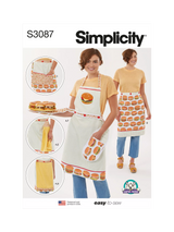 John Lewis Simplicity Aprons and Button On Accessories Sewing Pattern S30867- Buy online at McGrocer