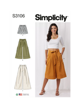 John Lewis Simplicity Misses' Shorts and Pants with Tie Belt Sewing Pattern S3106- Buy online at McGrocer