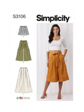 Simplicity sewing pattern Misses Shorts and Pants S3106, imported from the UK